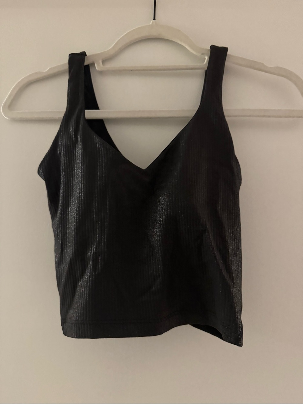 lululemon athletica black foil ribbed align top